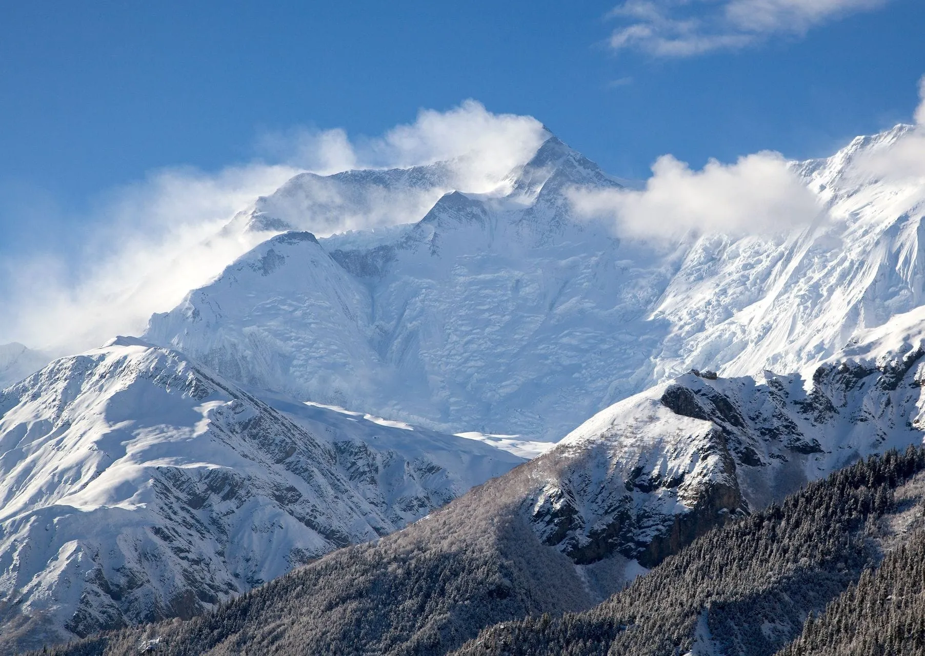 Annapurna II peak seen from Manang